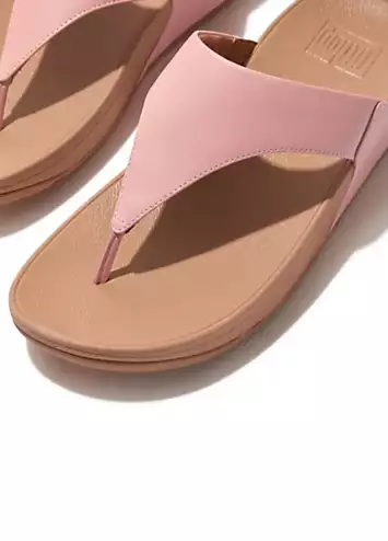 FitFlop Lulu Leather Soft Blush Toepost Sandals | Grattan