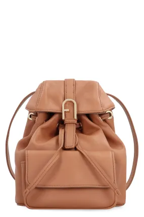 FURLA FLOW MINI LEATHER BACKPACK