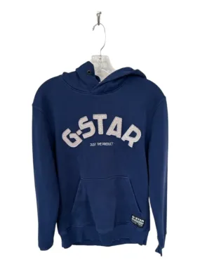 G-Star Navy & White Cotton Blend logo Men's Hoodie