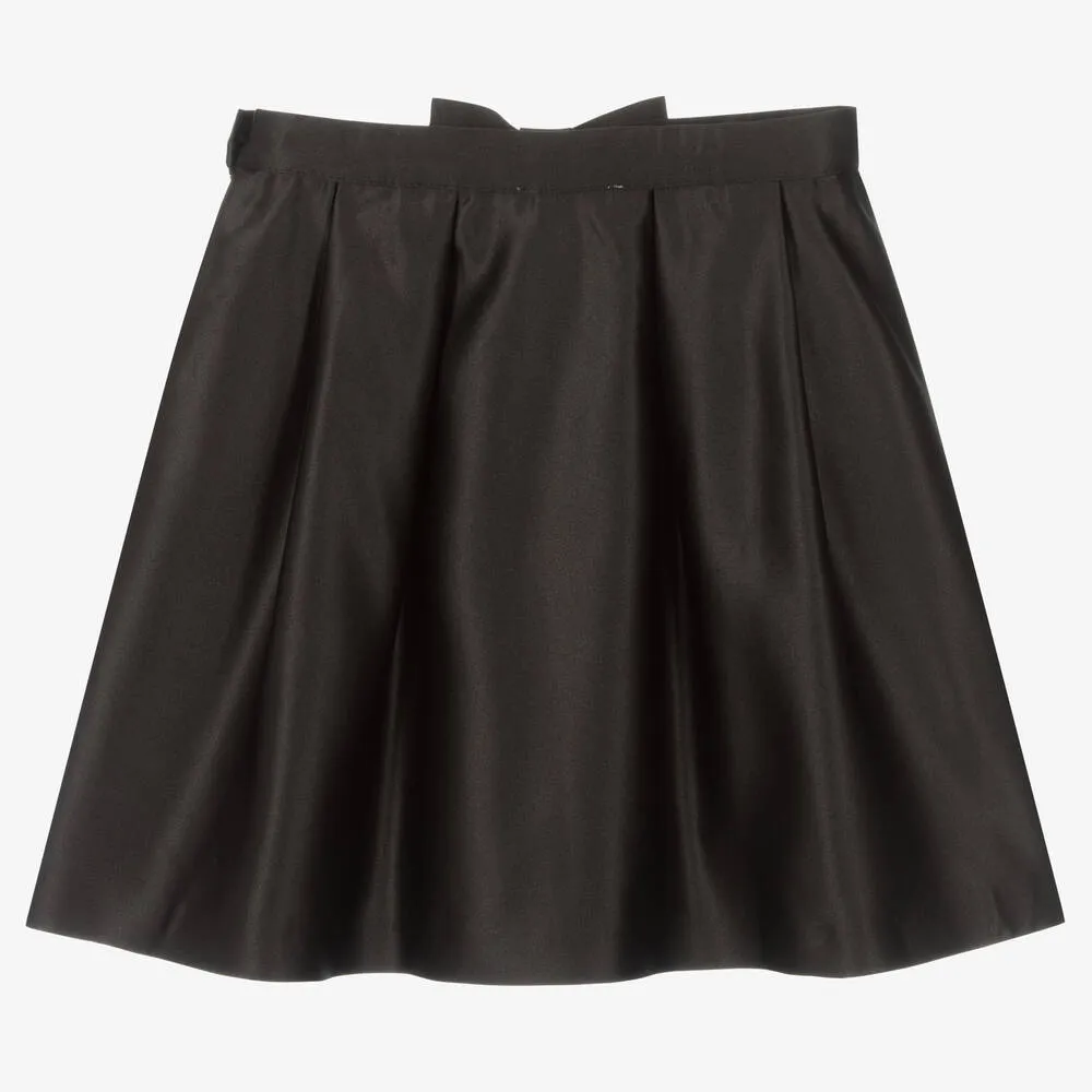 Girls Black Satin Skirt