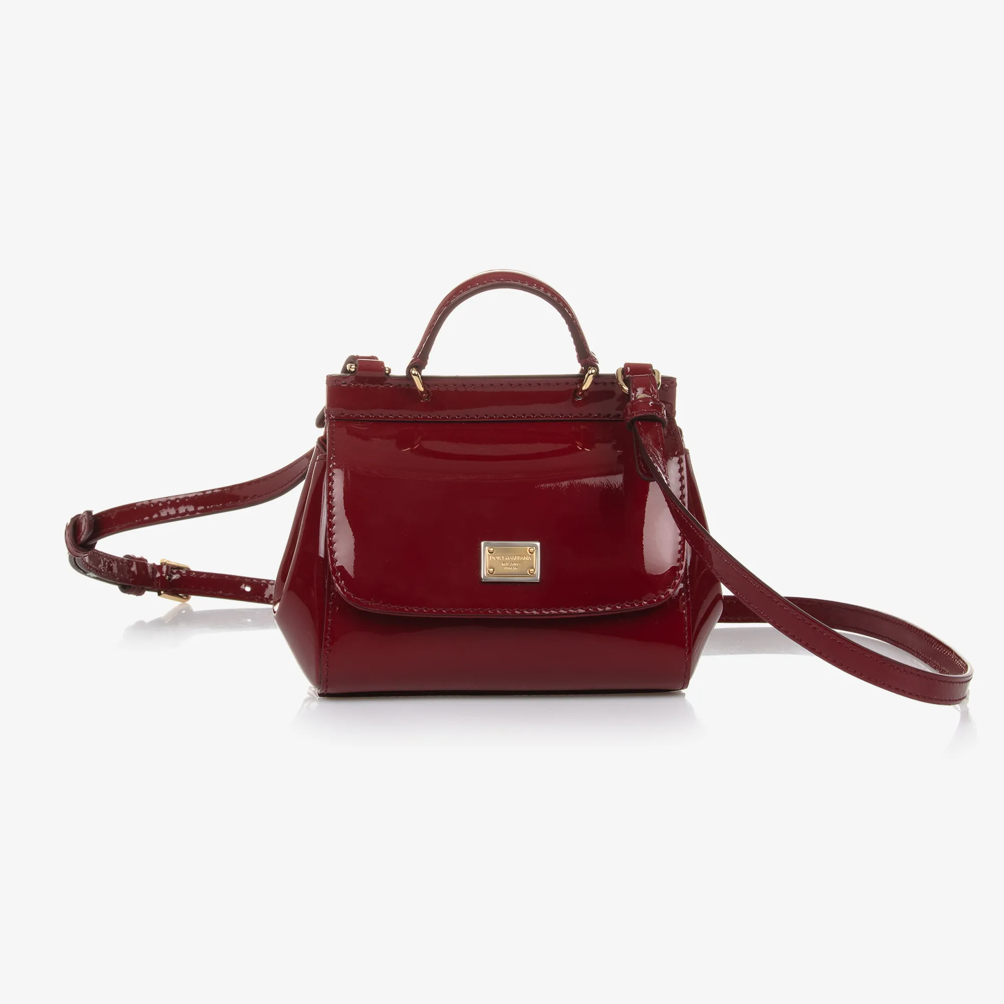 Girls Red Patent Leather Sicily Bag (14cm)