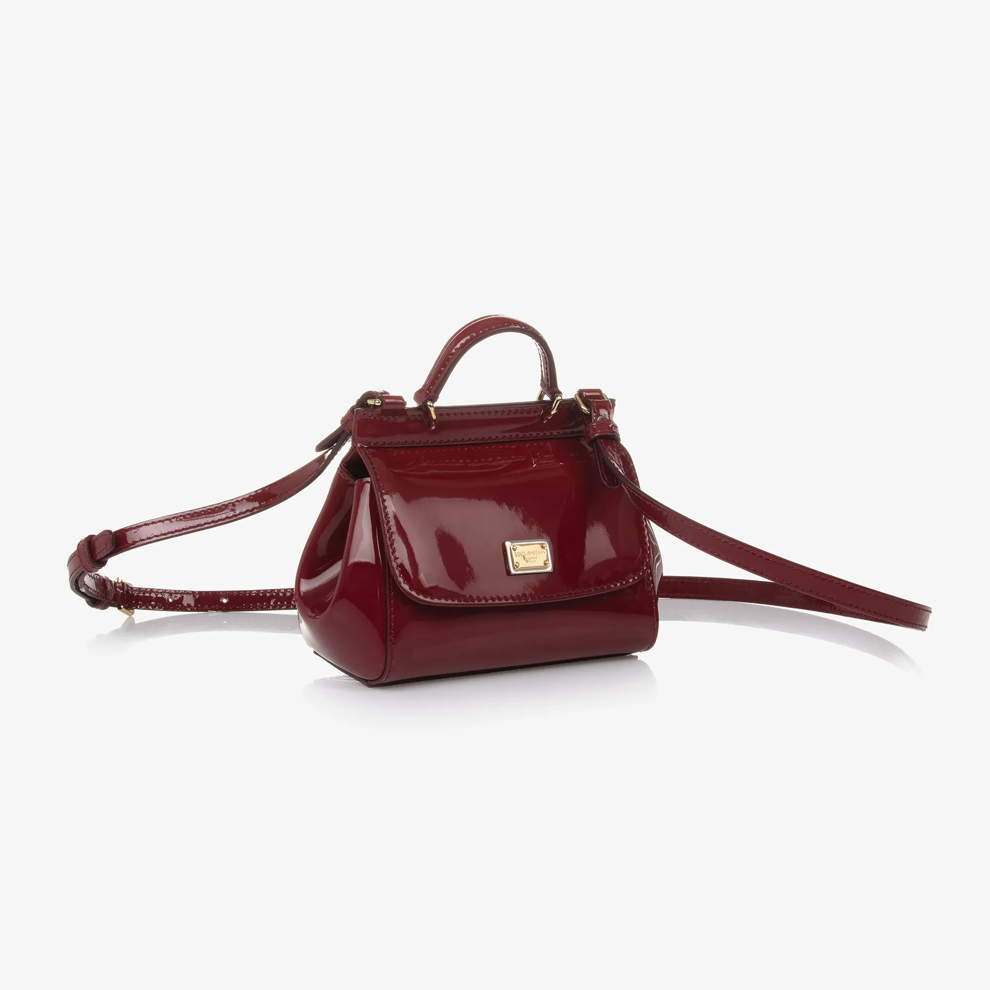 Girls Red Patent Leather Sicily Bag (14cm)