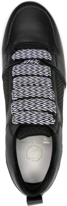 Giuliano Galiano Vyper logo-print leather sneakers Black