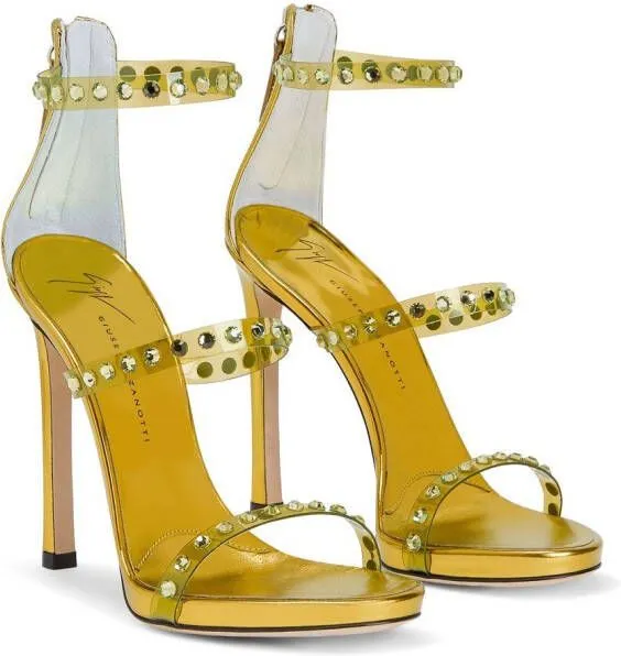 Giuseppe Zanotti gem-detail high-heeled sandals Yellow