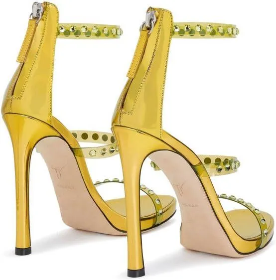 Giuseppe Zanotti gem-detail high-heeled sandals Yellow