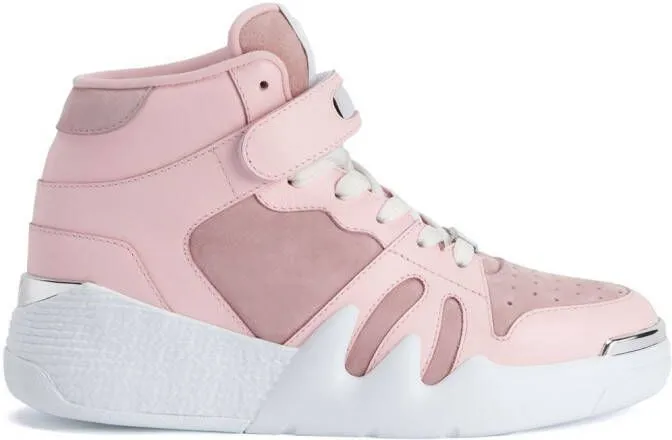 Giuseppe Zanotti high-top suede-panel sneakers Pink