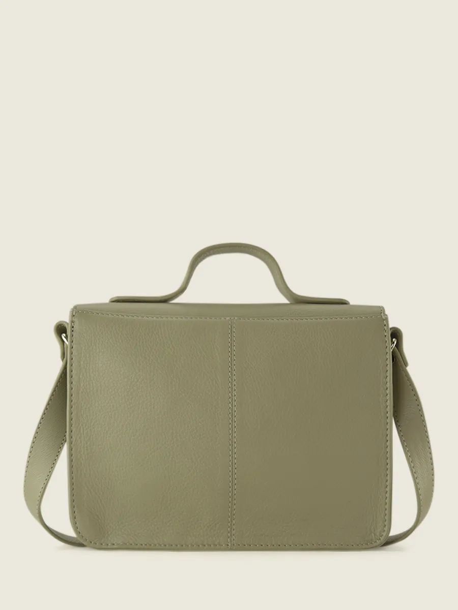 Green Leather Cross-Body Bag for Women - Mademoiselle George Art Deco Almond | PAUL MARIUS