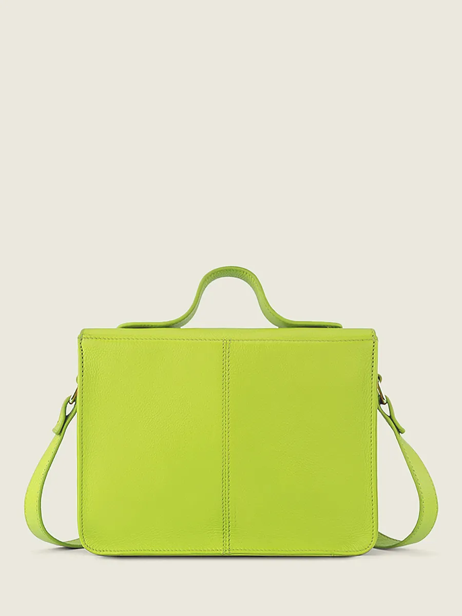 Green Leather Cross-body Bag for Women - Mademoiselle George Sorbet Apple | PAUL MARIUS