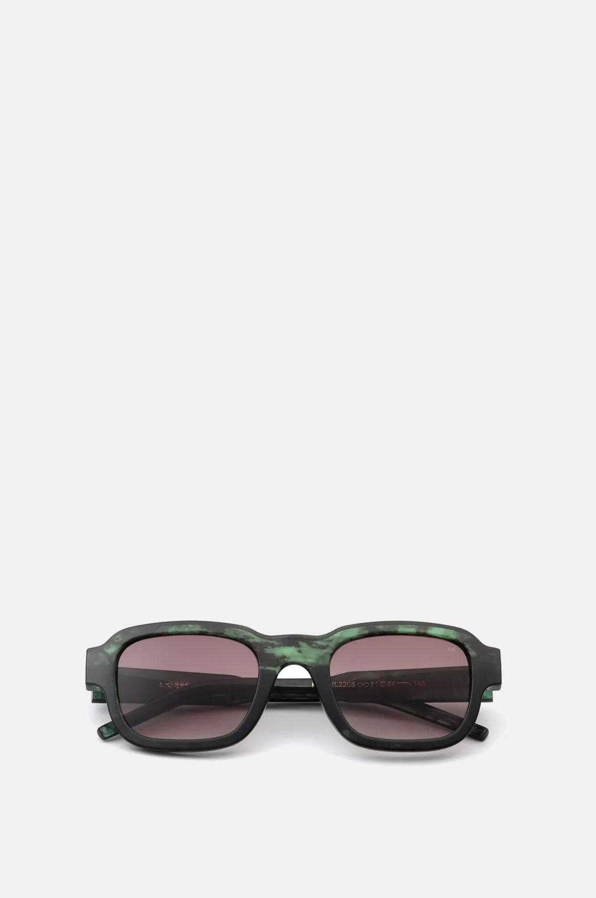 Halo Sunglasses Green Marble Transparent