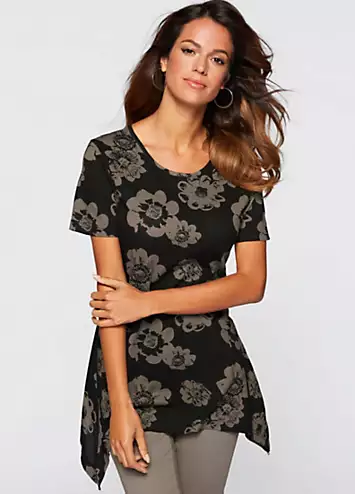 Hanky Hem Floral Tunic by bonprix | Look Again