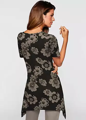 Hanky Hem Floral Tunic by bonprix | Look Again