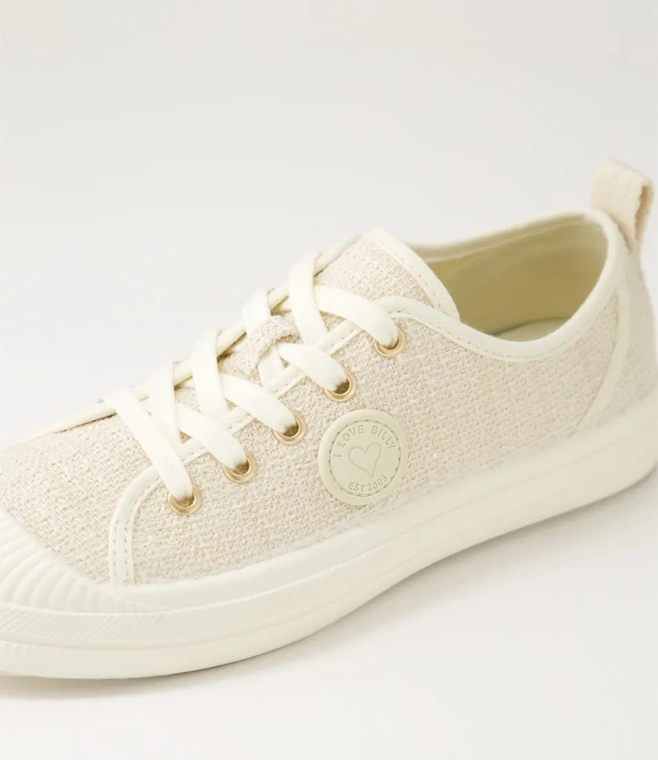 I LOVE BILLY Dinwiddie Natural Tweed Fabric Sneakers