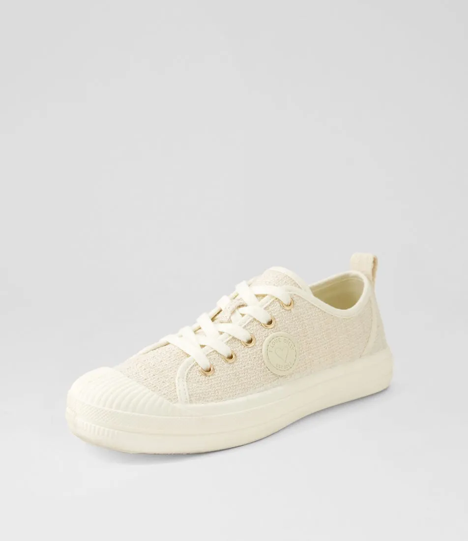 I LOVE BILLY Dinwiddie Natural Tweed Fabric Sneakers