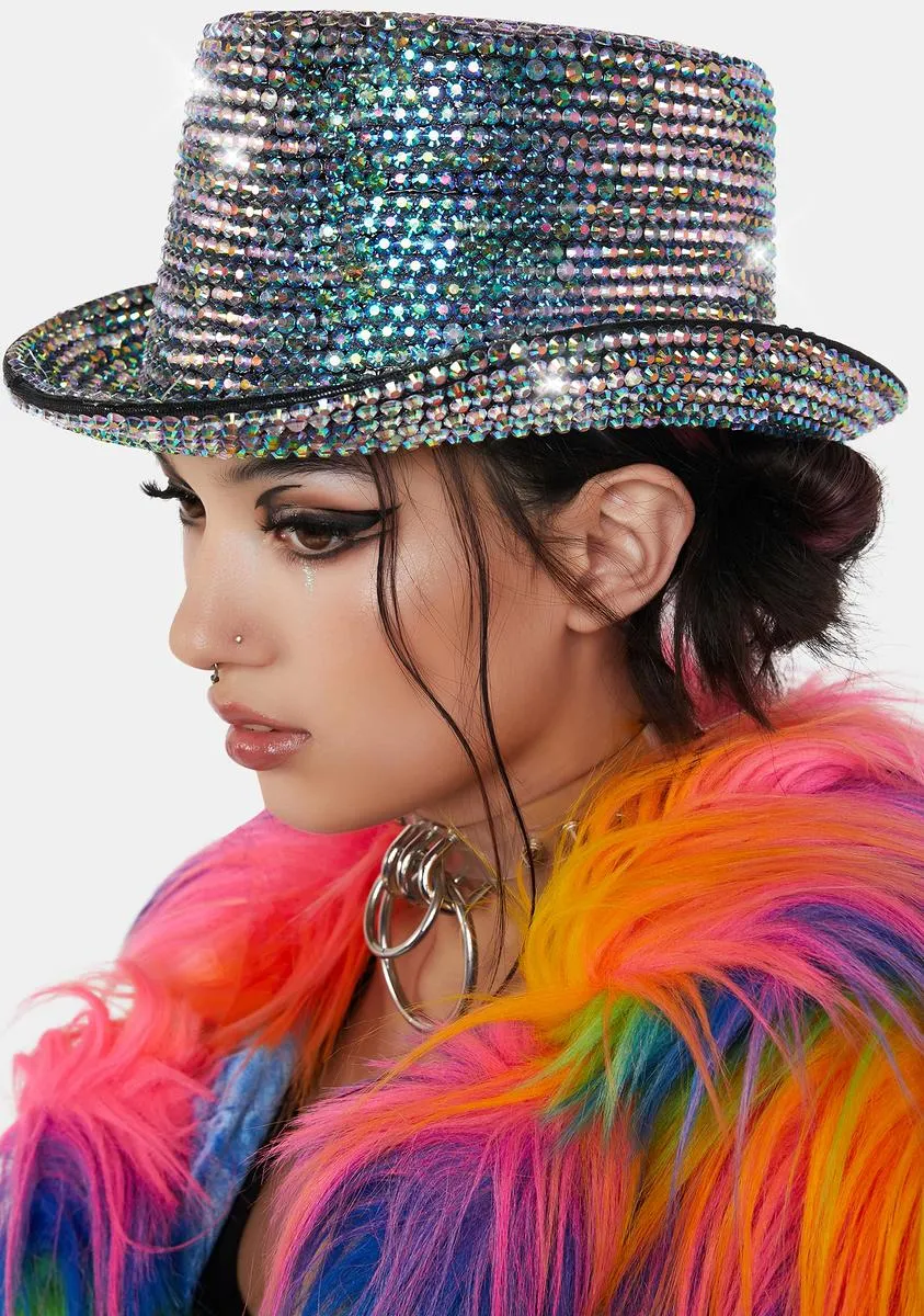 Impossible Dream Rhinestone Top Hat-