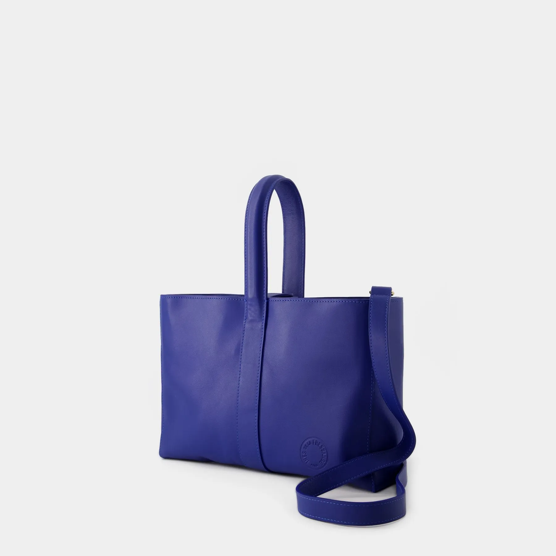 Ines de la Fressange  Leonore Bag- Ines de la Fressange - Leather - Blue Cobalt