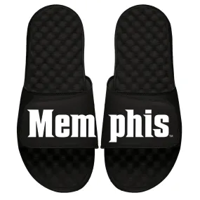 ISlide Memphis Tigers Black Wordmark Graphic Slide Sandals