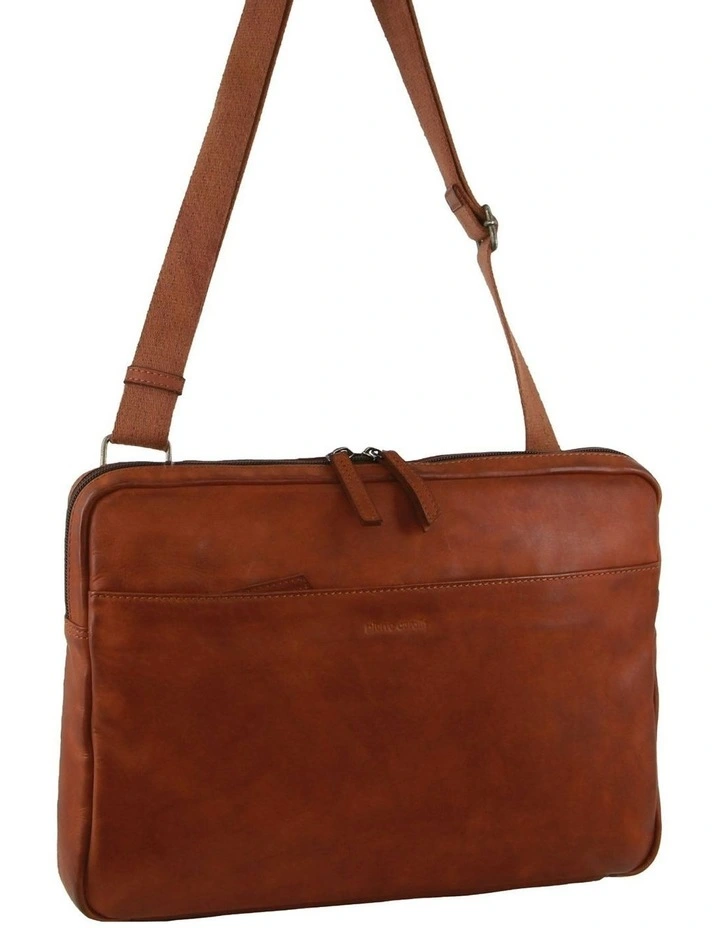 Italian Leather Business Computer Bag in Brown