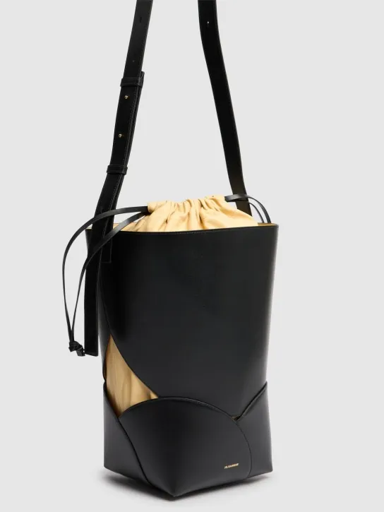 Jil Sander   Medium Ellipse leather bucket bag 