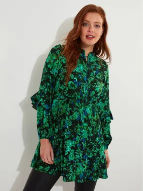 Joe Browns Floral Tunic Dress - Green