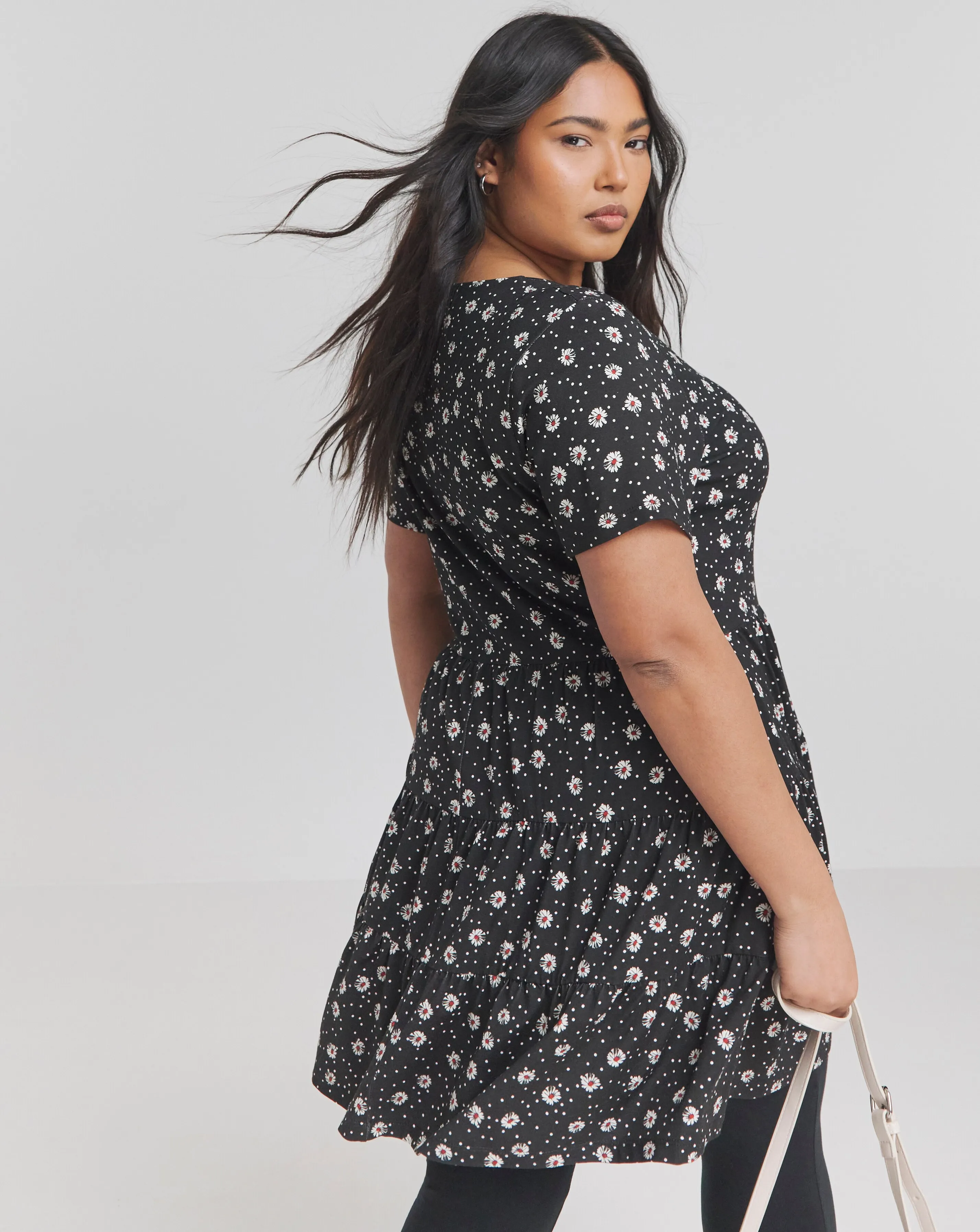 Joe Browns Tiered Polka Dot Jersey Tunic | Simply Be