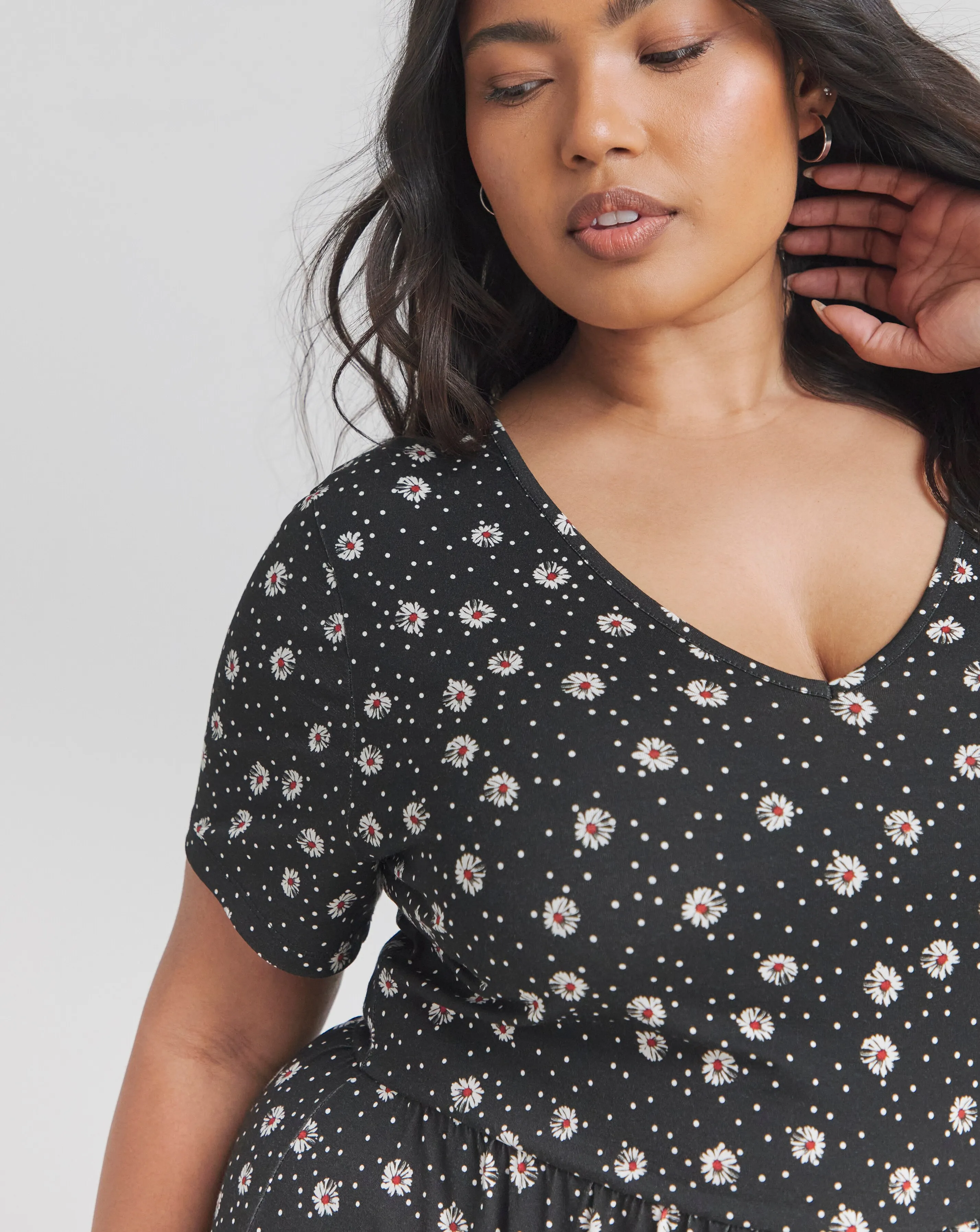 Joe Browns Tiered Polka Dot Jersey Tunic | Simply Be