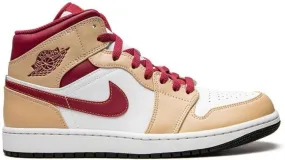 Jordan Air 1 Mid Light Curry sneakers White