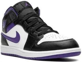 Jordan Kids Jordan 1 Mid Dark Iris sneakers Black