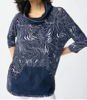 Joseph Ribkoff - Abstract Puff Print Tunic Top