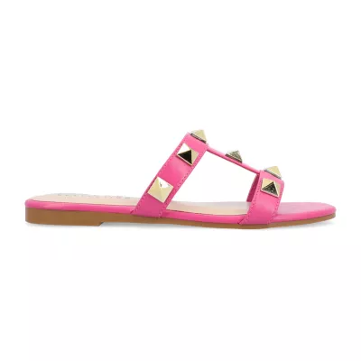 Journee Collection Womens Kendall T-Strap Flat Sandals