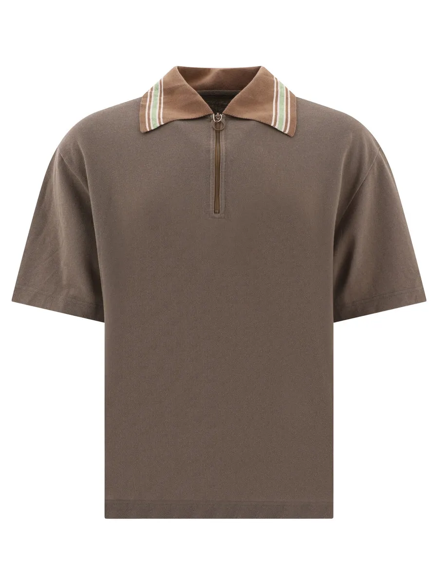 Kapital    Kapital Zip Up Polo Shirt