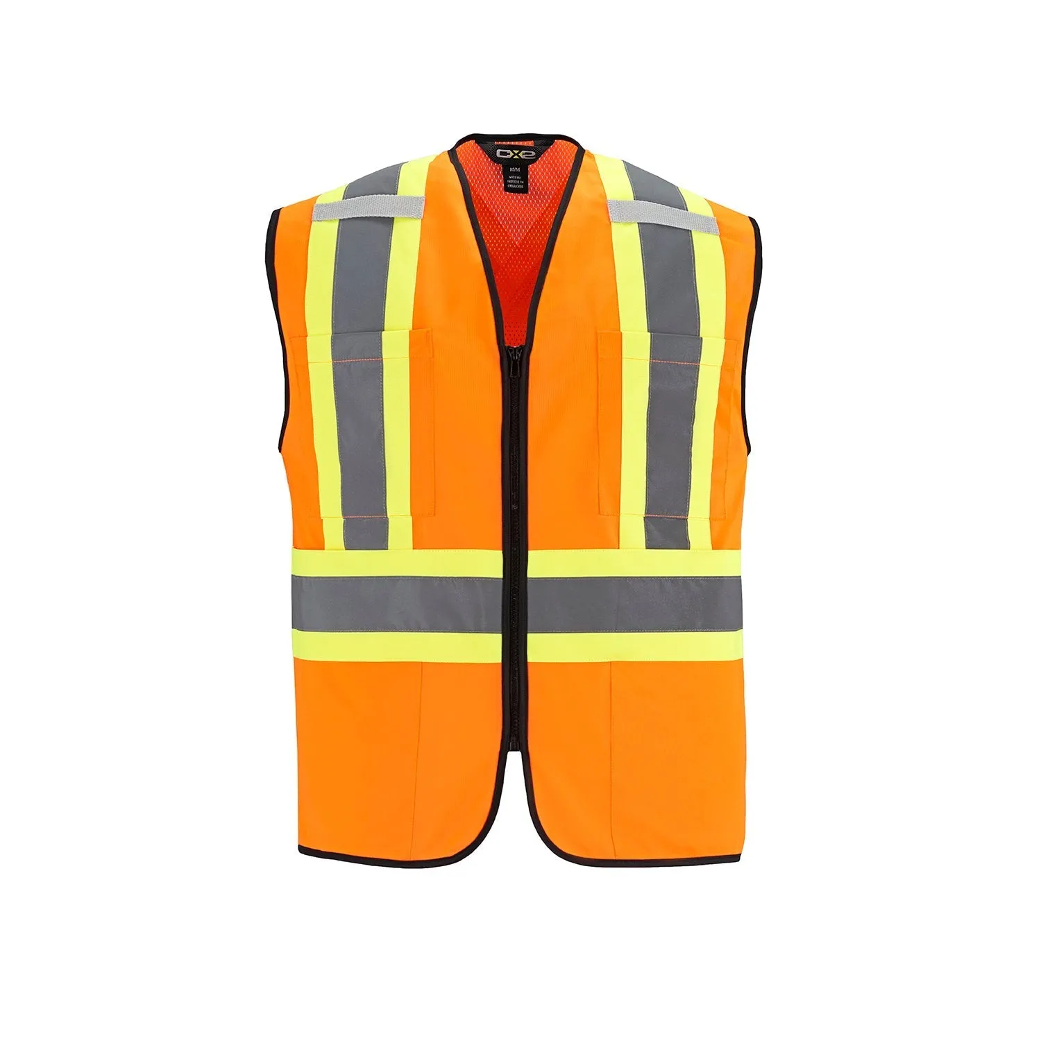 L01150 - Scout - Adult Tricot Hi-Vis Zipper Front Vest