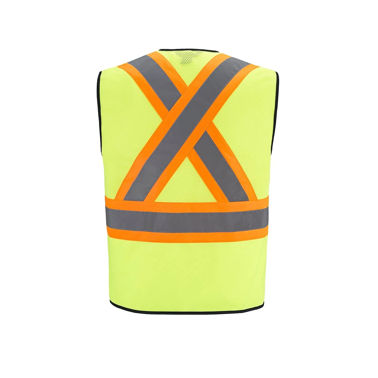 L01150 - Scout - Adult Tricot Hi-Vis Zipper Front Vest