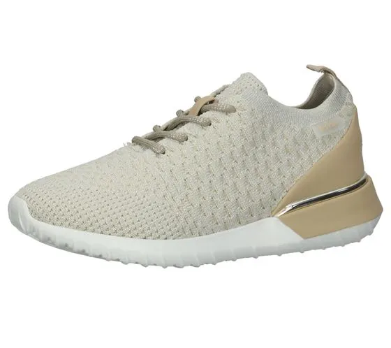 La Strada sneakers per il tempo libero da donna con elementi glitter, sneakers per tutti i giorni 2101381-5422 beige/bianco