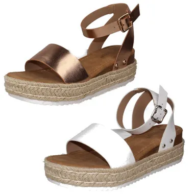 Ladies Savannah Ankle Strap Wide Fit Sandals F1R2042