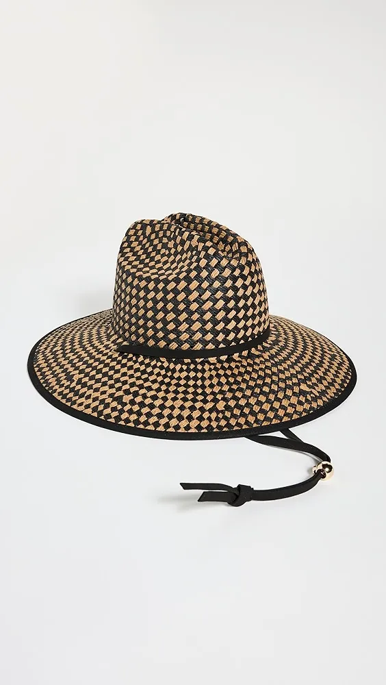 Lele Sadoughi   Straw Checkered Hat 