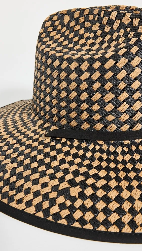 Lele Sadoughi   Straw Checkered Hat 