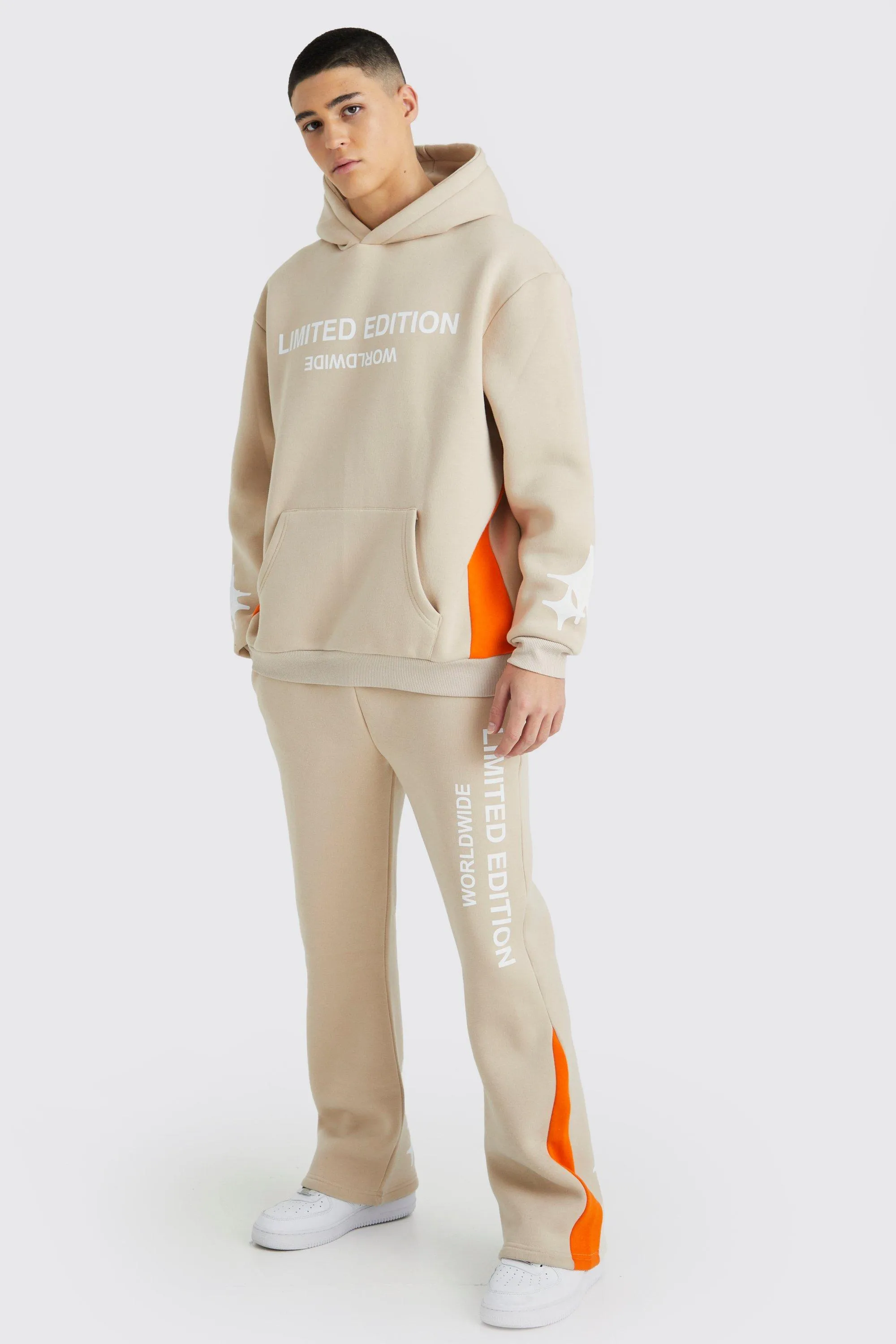 Limited Oversized Hooded Gusset Tracksuit | boohooMAN UK