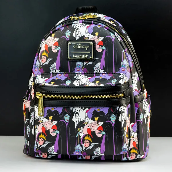 Loungefly x Disney Villains AOP Mini Backpack