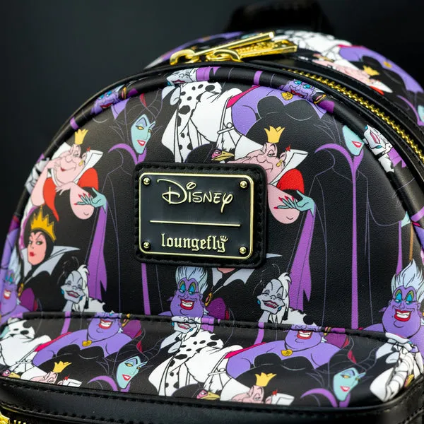 Loungefly x Disney Villains AOP Mini Backpack