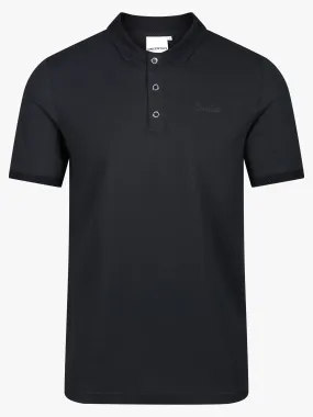 Luxury Pique Logo Polo - Midnight Navy