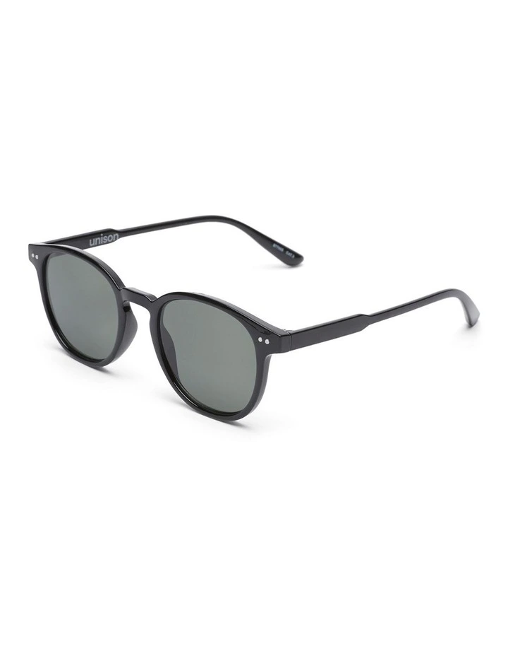 Lyon Oval Sunglasses in Black