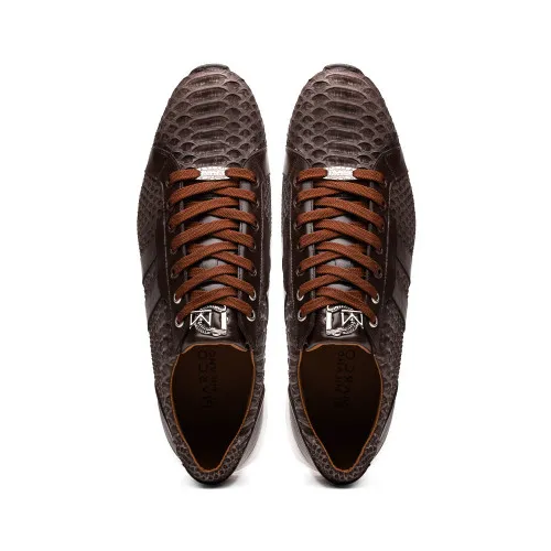 Marco Di Milano Verona Brown Python & Calfskin Sneakers