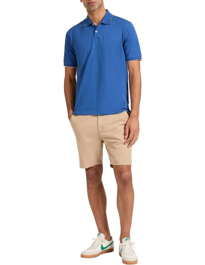 Markus Pique Polo Shirt in Cobalt