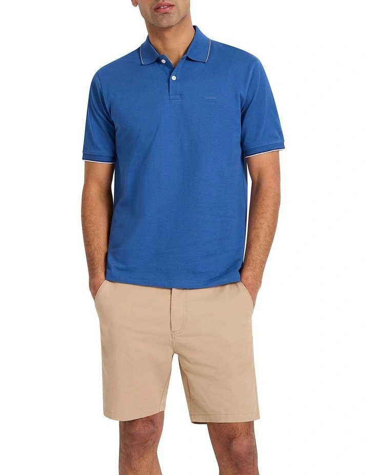 Markus Pique Polo Shirt in Cobalt