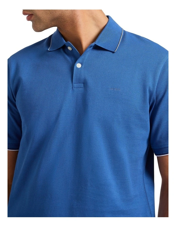 Markus Pique Polo Shirt in Cobalt