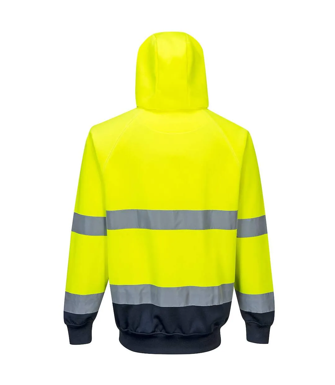 Mens b316 contrast hi-vis hoodie yellow/navy Portwest