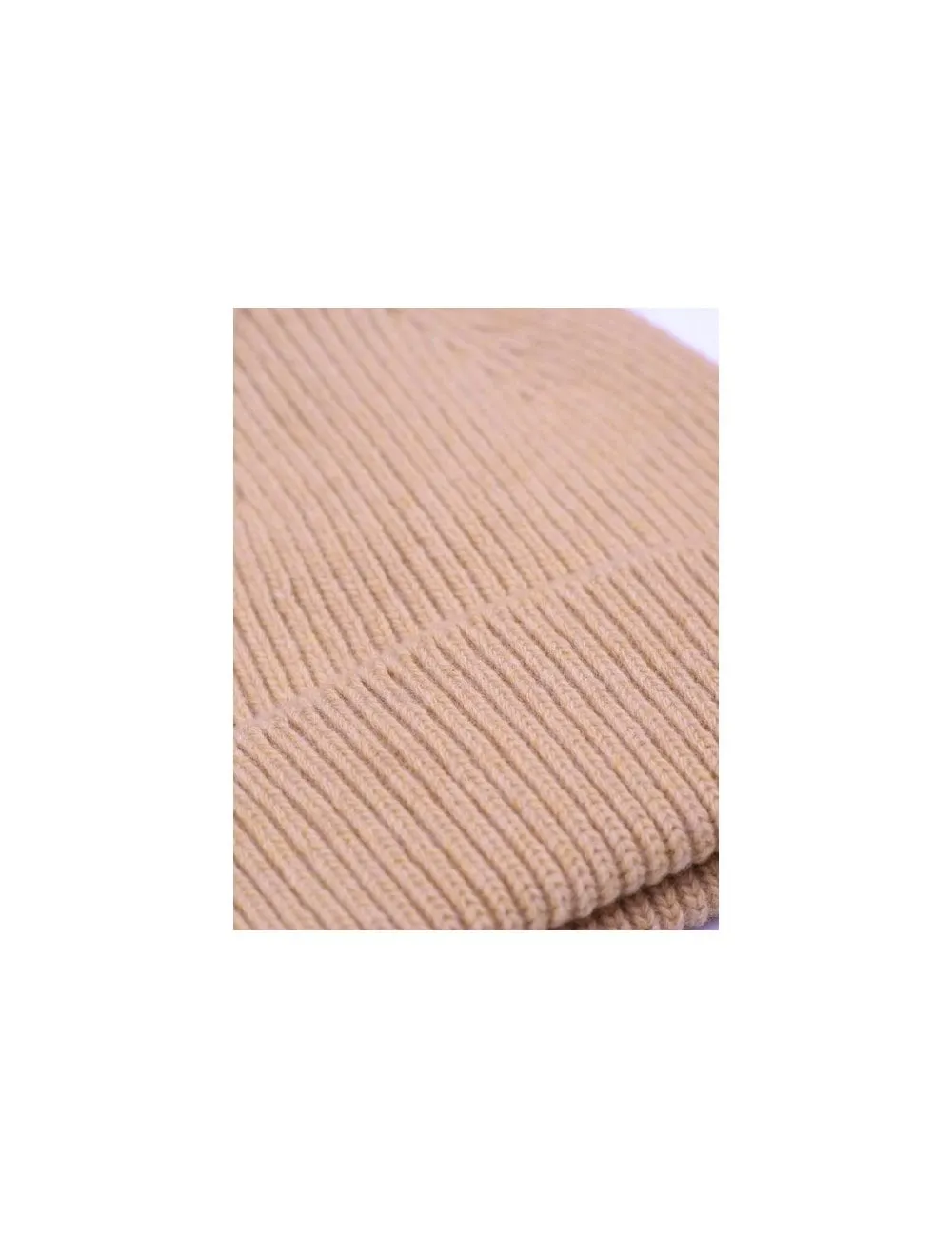 Merino Wool Chunky Beanie Hat - Honey Beige