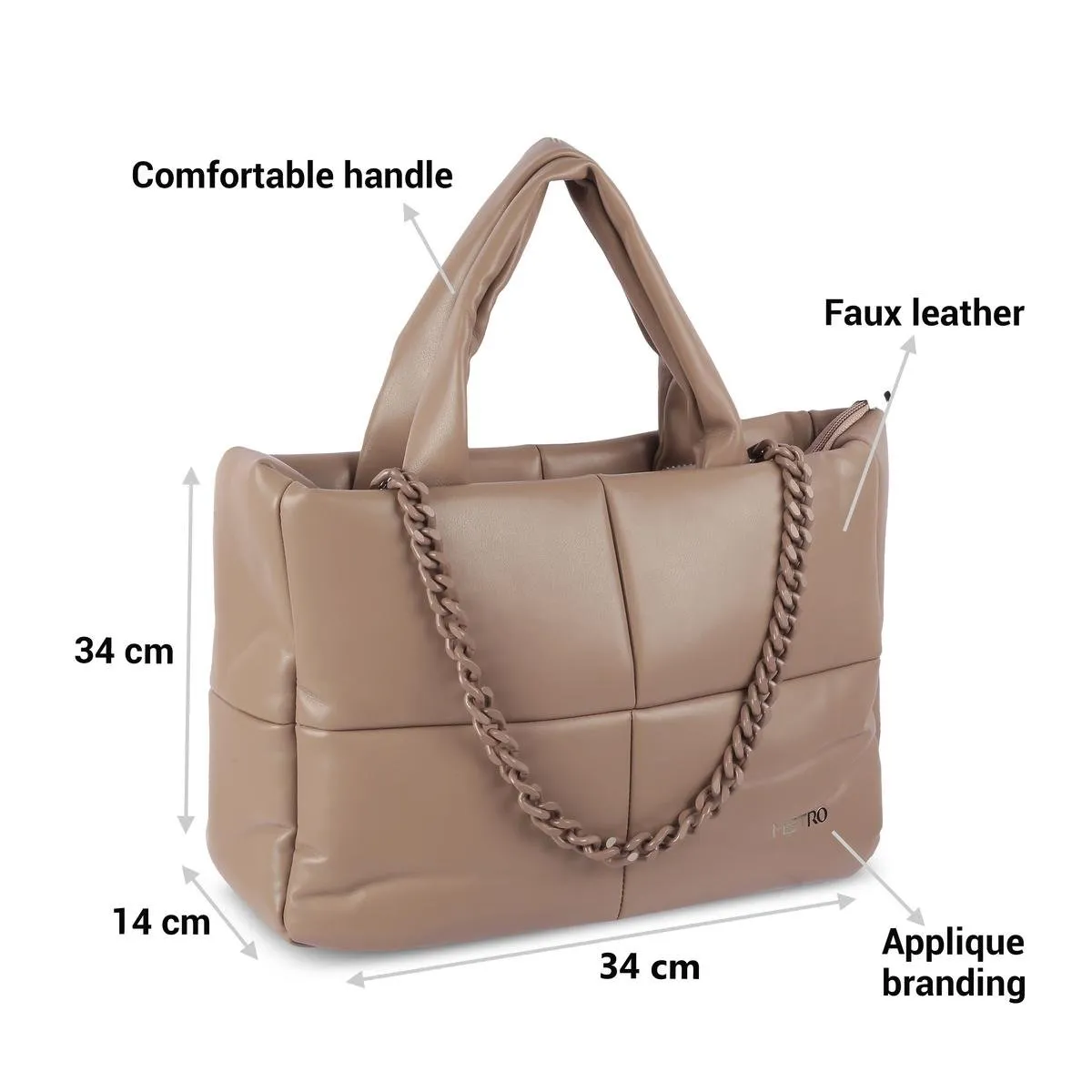 Metro Women Khaki Shoulder Bag