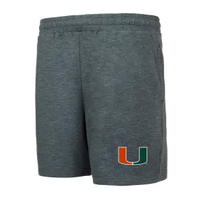 Miami Hurricanes Concepts Sport Powerplay Fleece Shorts - Charcoal