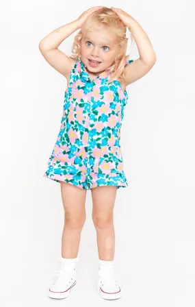 Mini Tilda Romper ~ Violets Garden